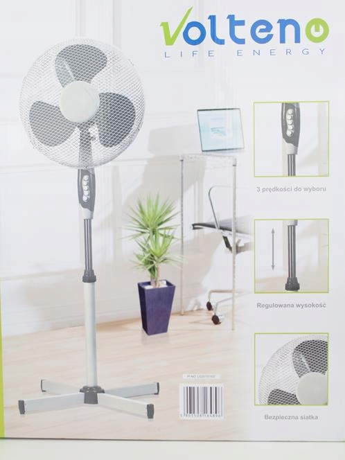 WENTYLATOR PODŁOGOWY DOMOWY BIUROWY VOLTENO 40W Rodzaj przenośny