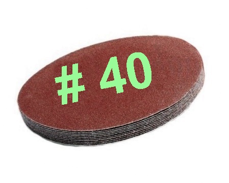 

Krążek papier ścierny na Rzep 125 mm 50 sztuk #40