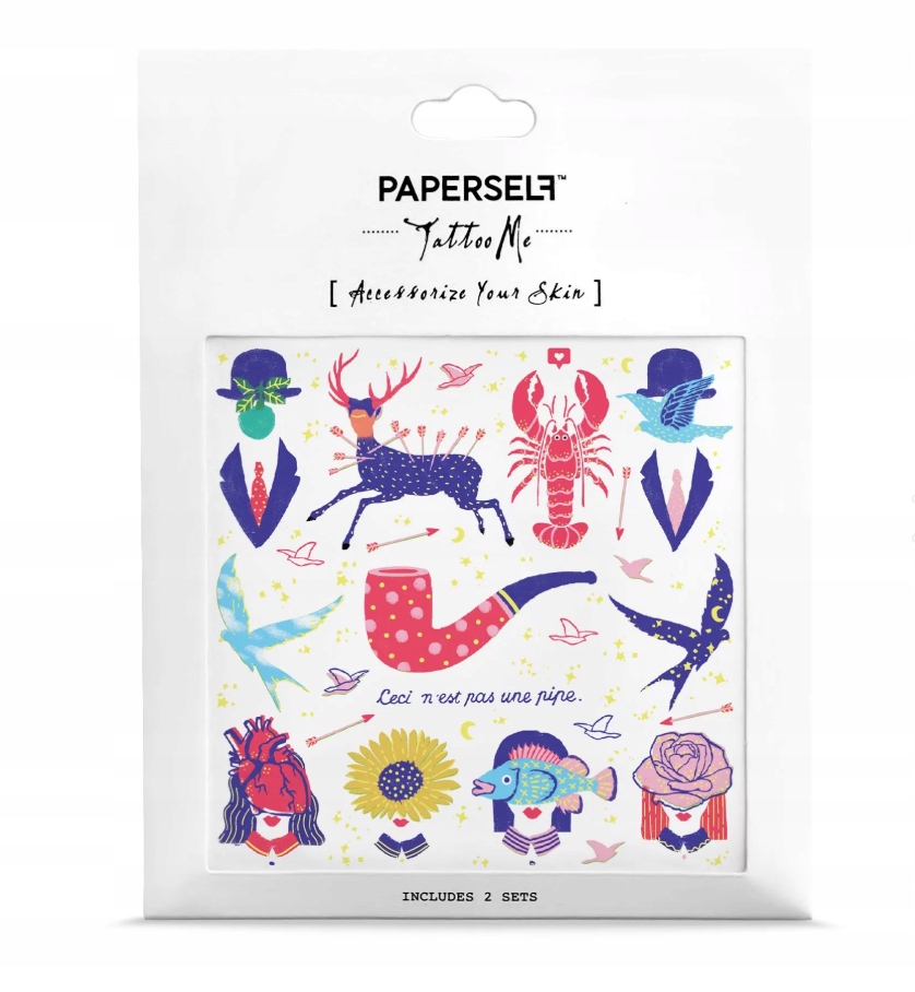 Paperself wodny tatuaż damski kolorowy 2szt Salute