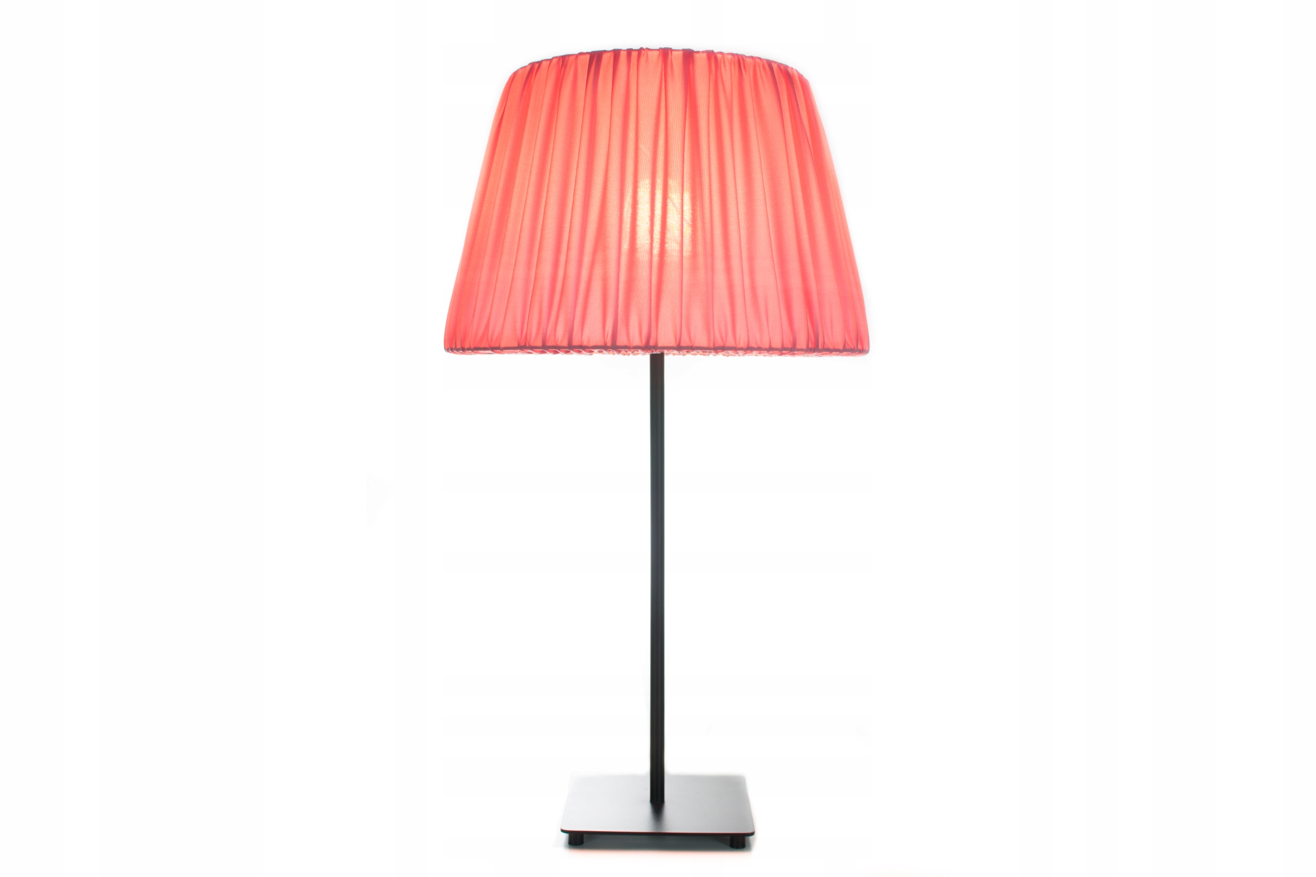 Abażur klosz stożek marszczony 23x34x22 RÓŻOWY Gwint żarówki inny