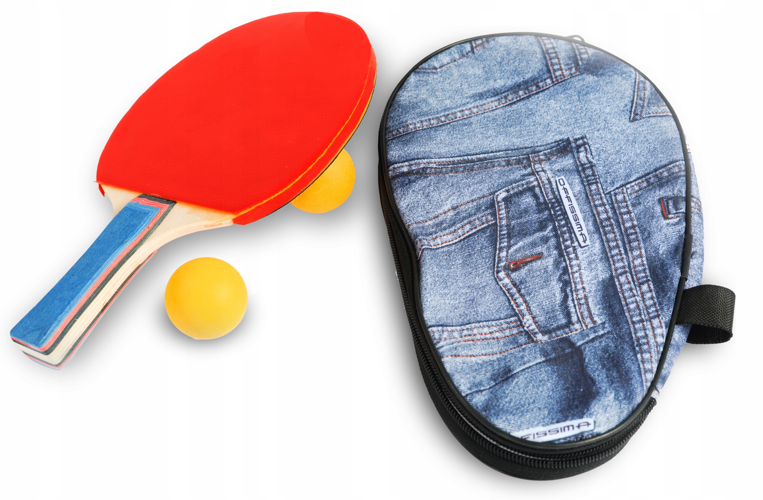 

Ping Pong Tenis Stołowy Rakietka +2PIŁECZKI Zestaw
