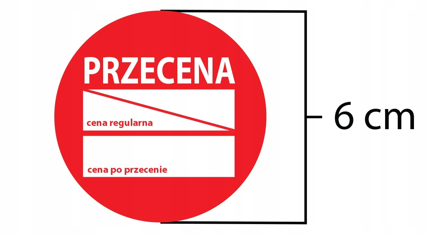 

Przecena naklejki etykiet 6cm 500 szt