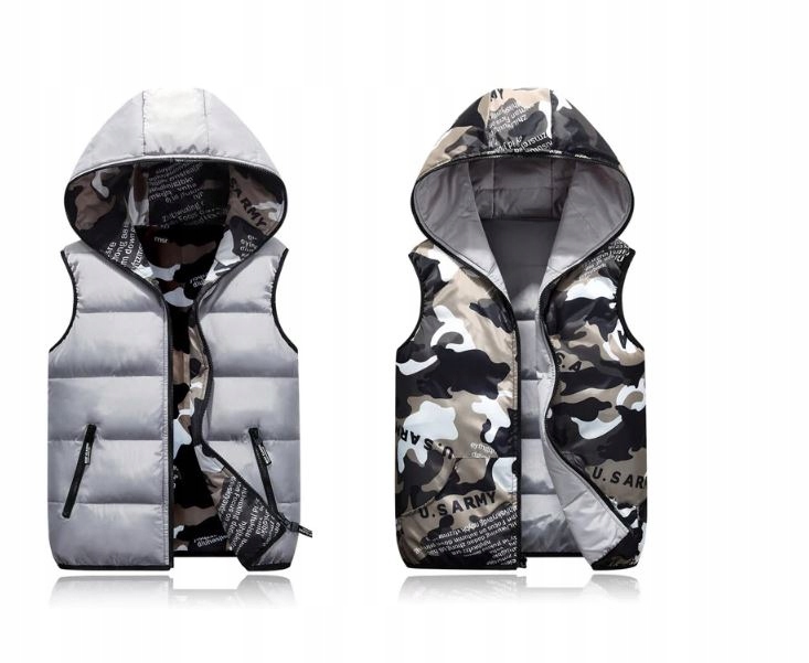 DWUSTRONNA KAMIZELKA BEZRĘKAWNIK MORO UNIKAT WYB. Rozmiar 110