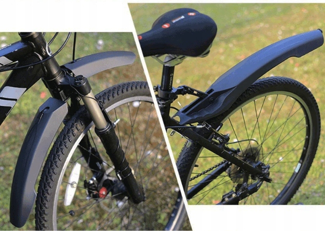 BŁOTNIKI ROWEROWE ZESTAW KOMPLET PRZÓD TYŁ WACHLARZE LED 26 27 28 29 BIAŁY Rodzaj komplet