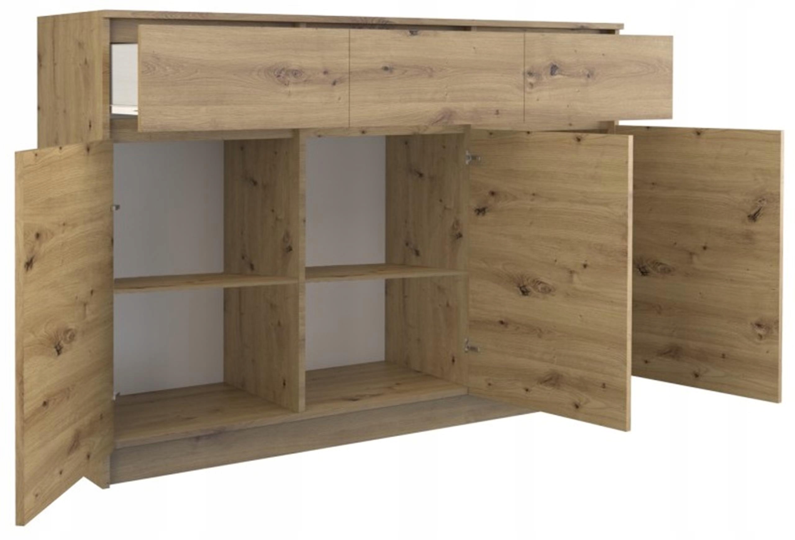 

Komoda Szafka 3D3S 120CM Dąb Artisan Szuflady Top