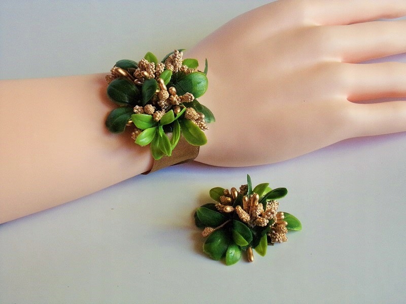 KM 12 C * Kotylion + przypinka * ślub, studniówka Rodzaj kotylion