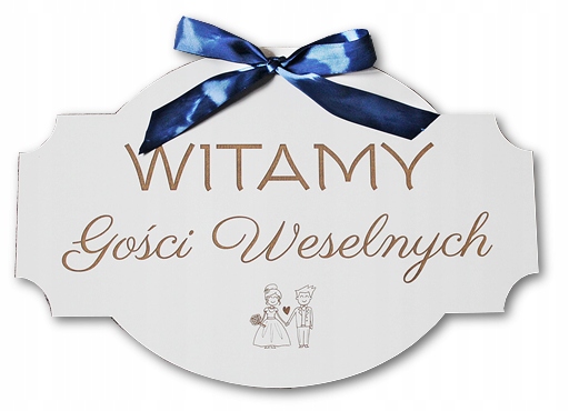 

Tablica witamy gości weselnych Powitalna ślub Biał