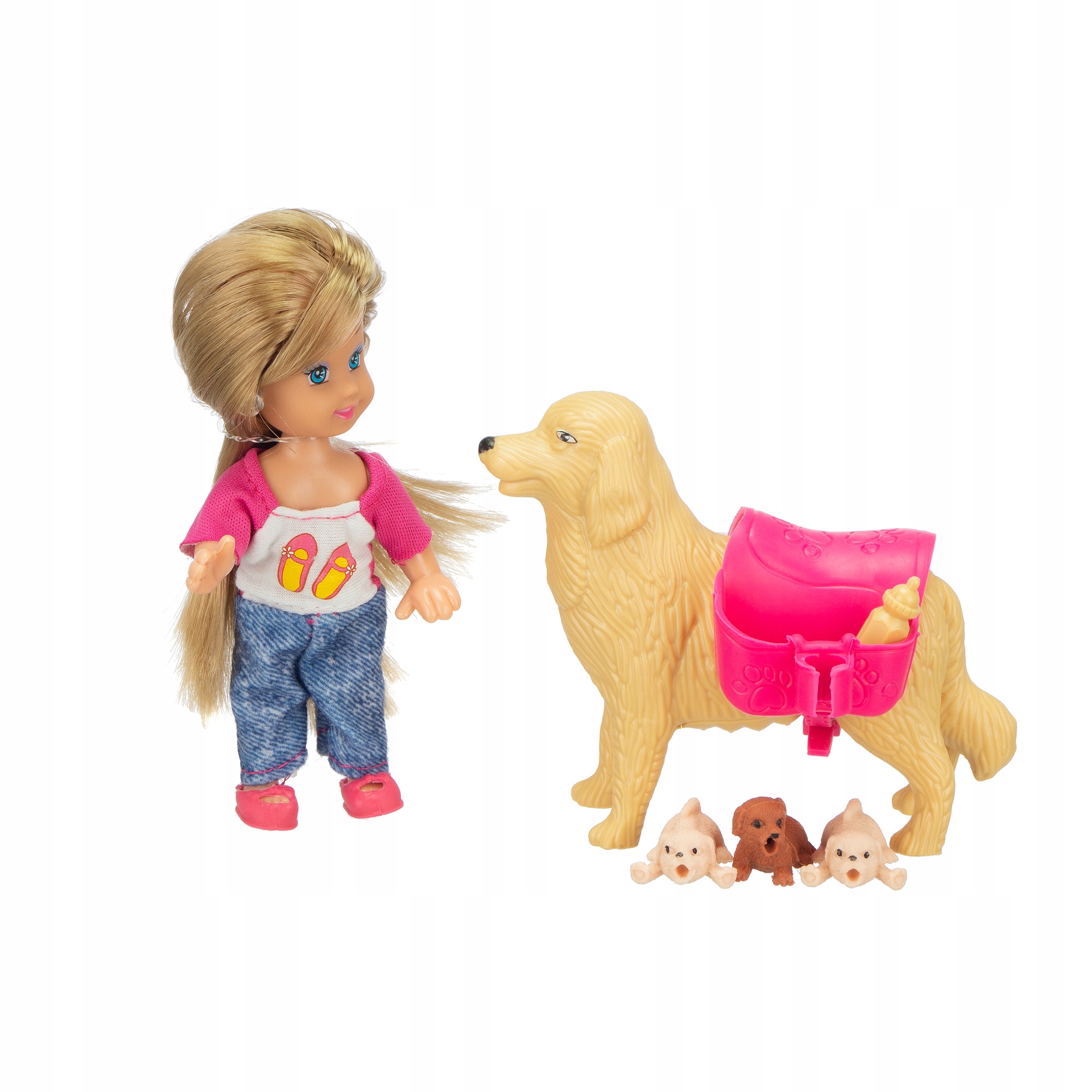 LALKA Z PIESKIEM I SZCZENIAKAMI ZESTAW E0834 EMAJ Bohater / Bajka brak