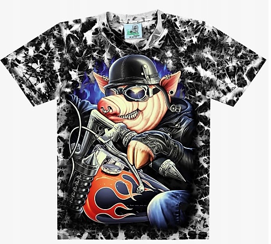 

Koszulka Tie Dye Pig Biker Rock Eagle TD368 S