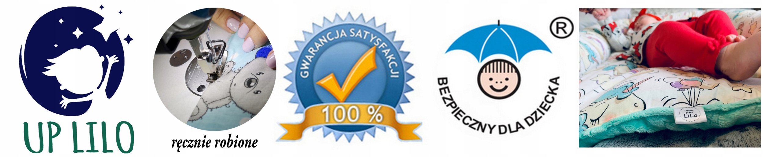 poduszka MINKY PŁASKA lub PUSZYSTA WZORY 40X30cm Marka UP LiLo