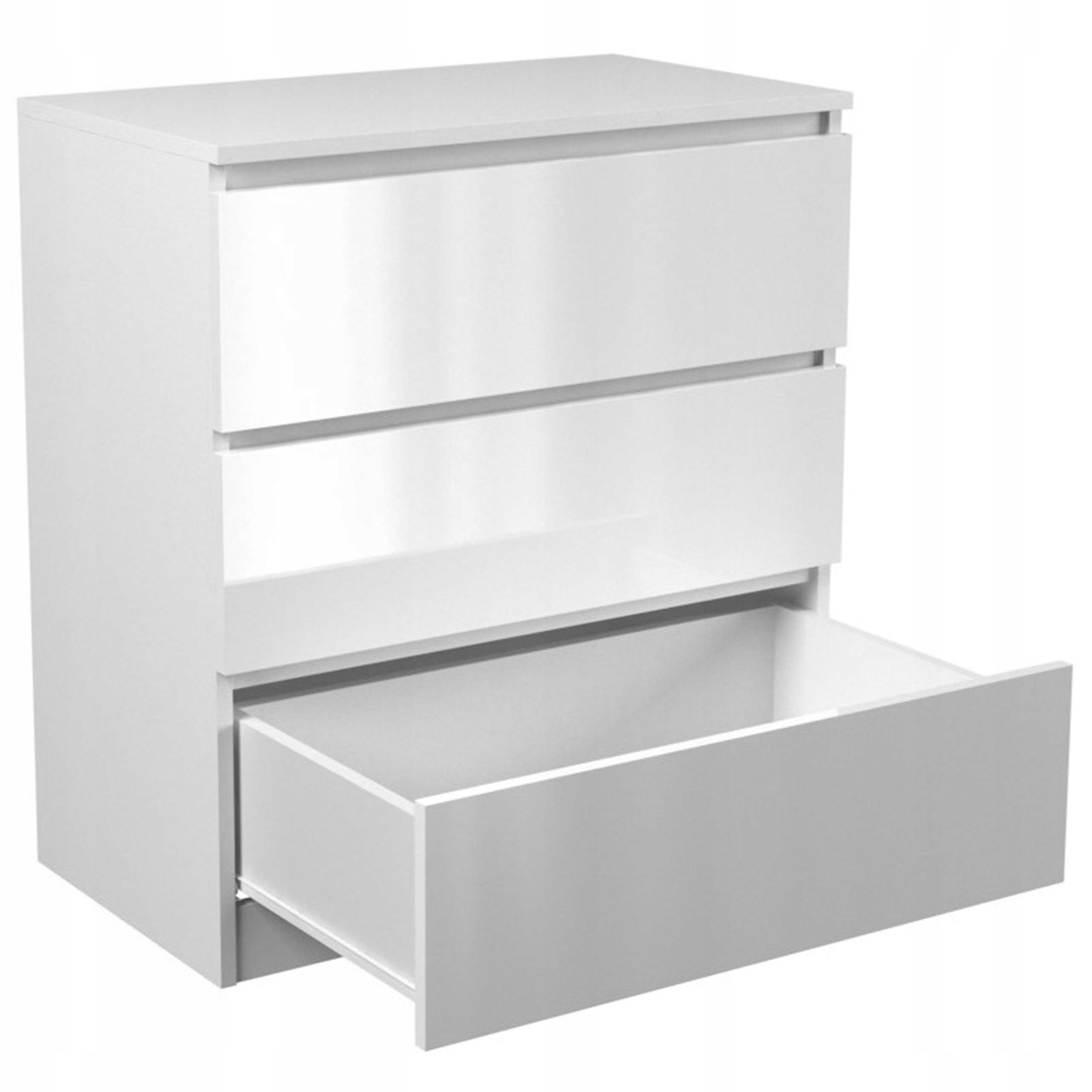 Komoda szafka M-3 biały połysk 3 szuflady TOP Kod producenta M3BIAŁYPOŁYSKMATKAM