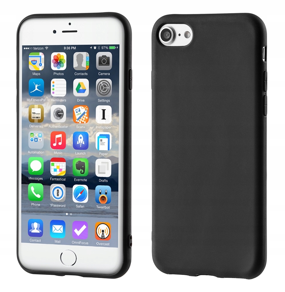 

Żelowy pokrowiec etui Soft Matt iPhone 7 8 + Szkło