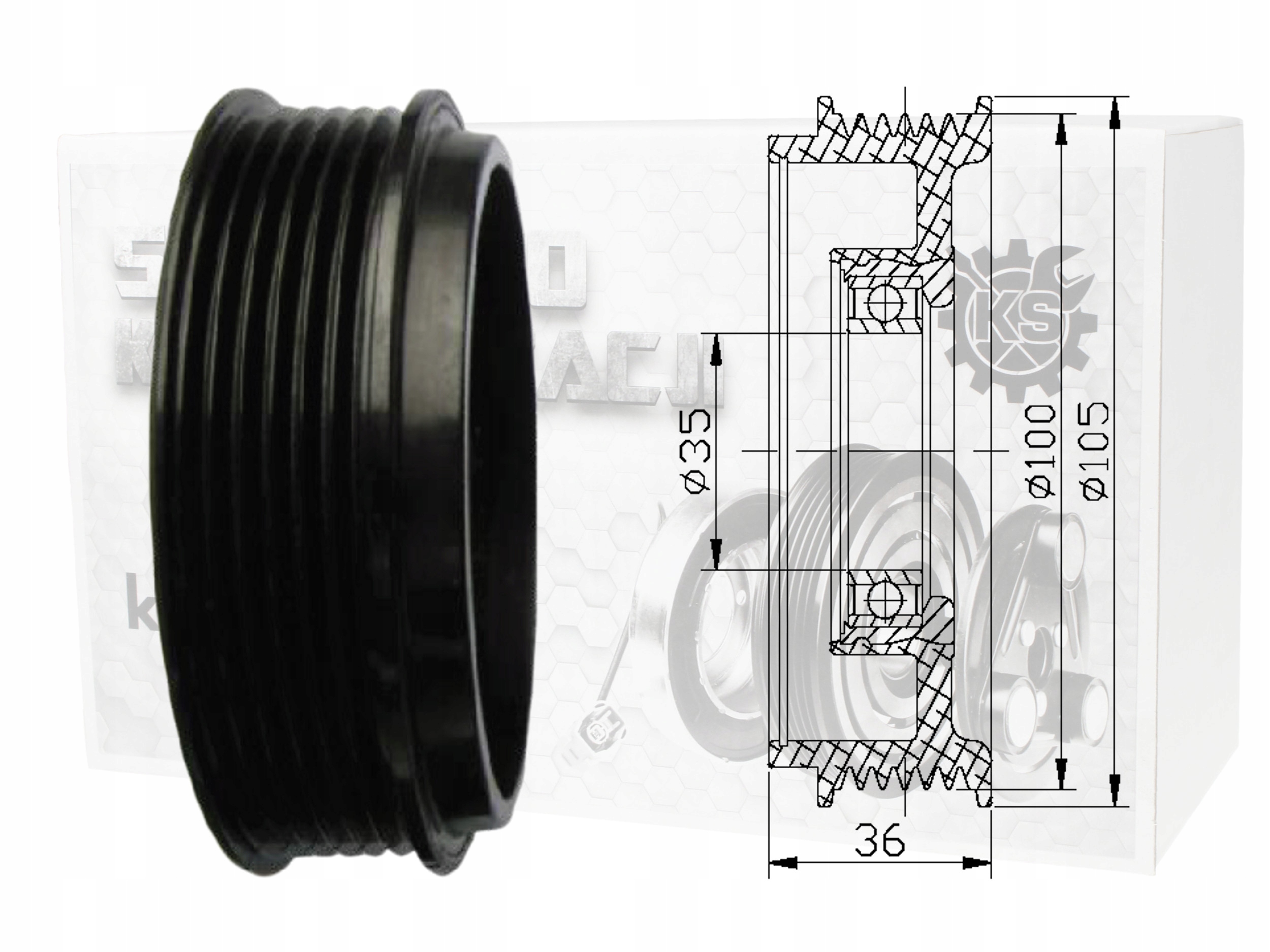 KOŁO KOMPRESORA KLIMATYZACJI SPRZĘGŁO MERCEDES EAN (GTIN) 5903876935269