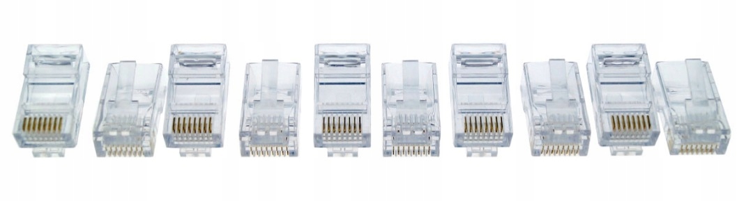 

Wtyczka RJ-45 zestaw 10 sztuk do przewodów skrętka