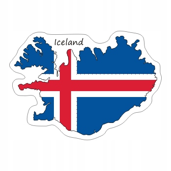 

Naklejka Islandia na Walizkę Moto Auto Flaga
