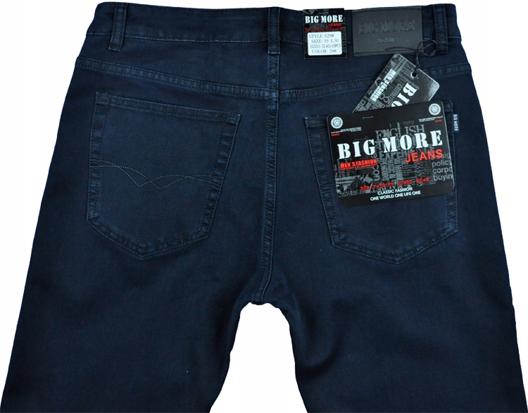 Spodnie męskie jeans Big More 629 grafit L30 pas 94 cm 37/30 Kolor niebieski