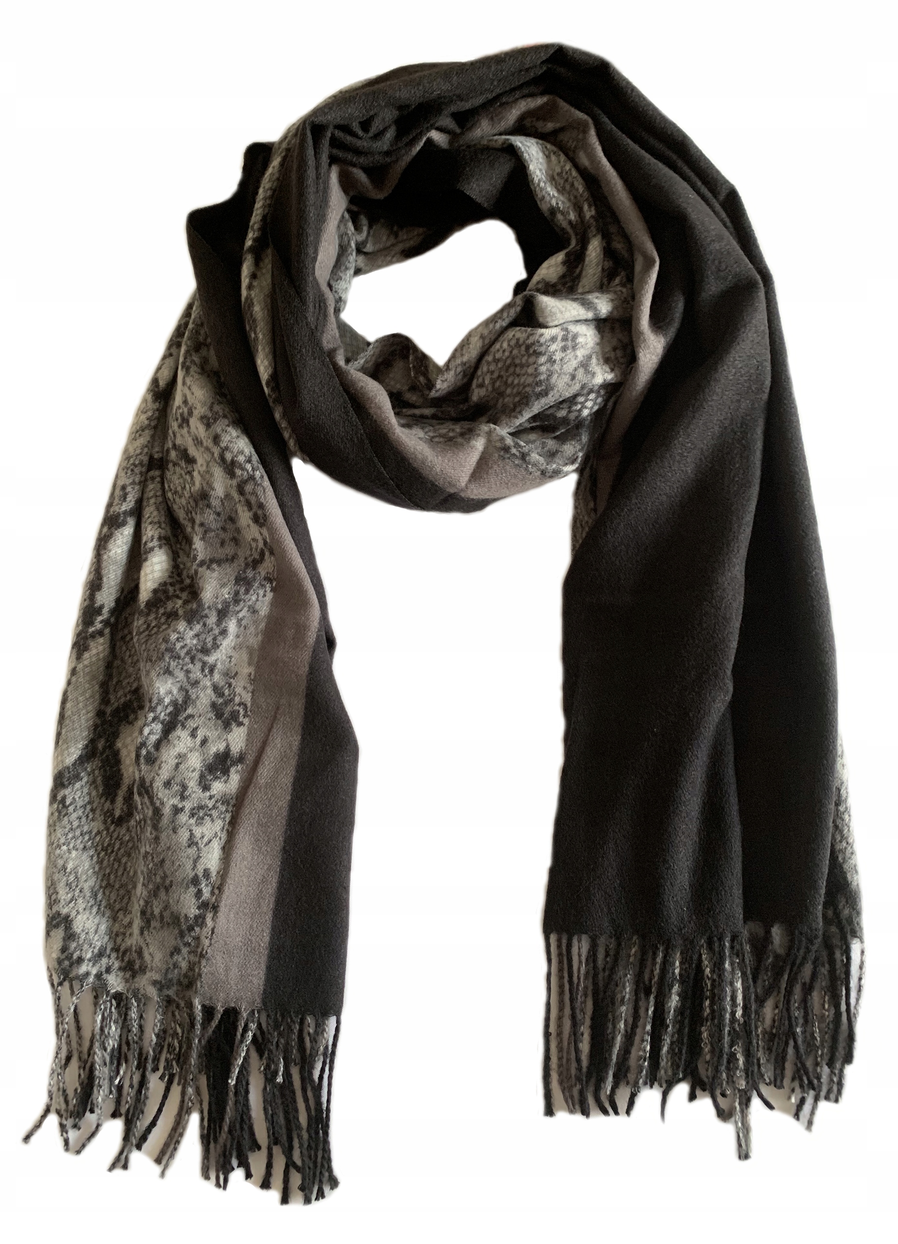 

Modny Szalik Szal Duży Panterka Frędzle Elegancki