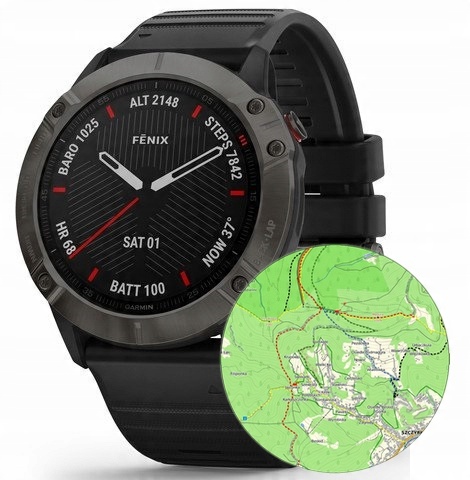 

Garmin Fenix 6X Sapphire Carbon DLC OSMapa Topo Pl