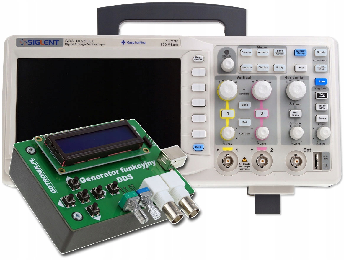 

Generator Dds + Oscyloskop SDS1052DL+ w zes Taniej