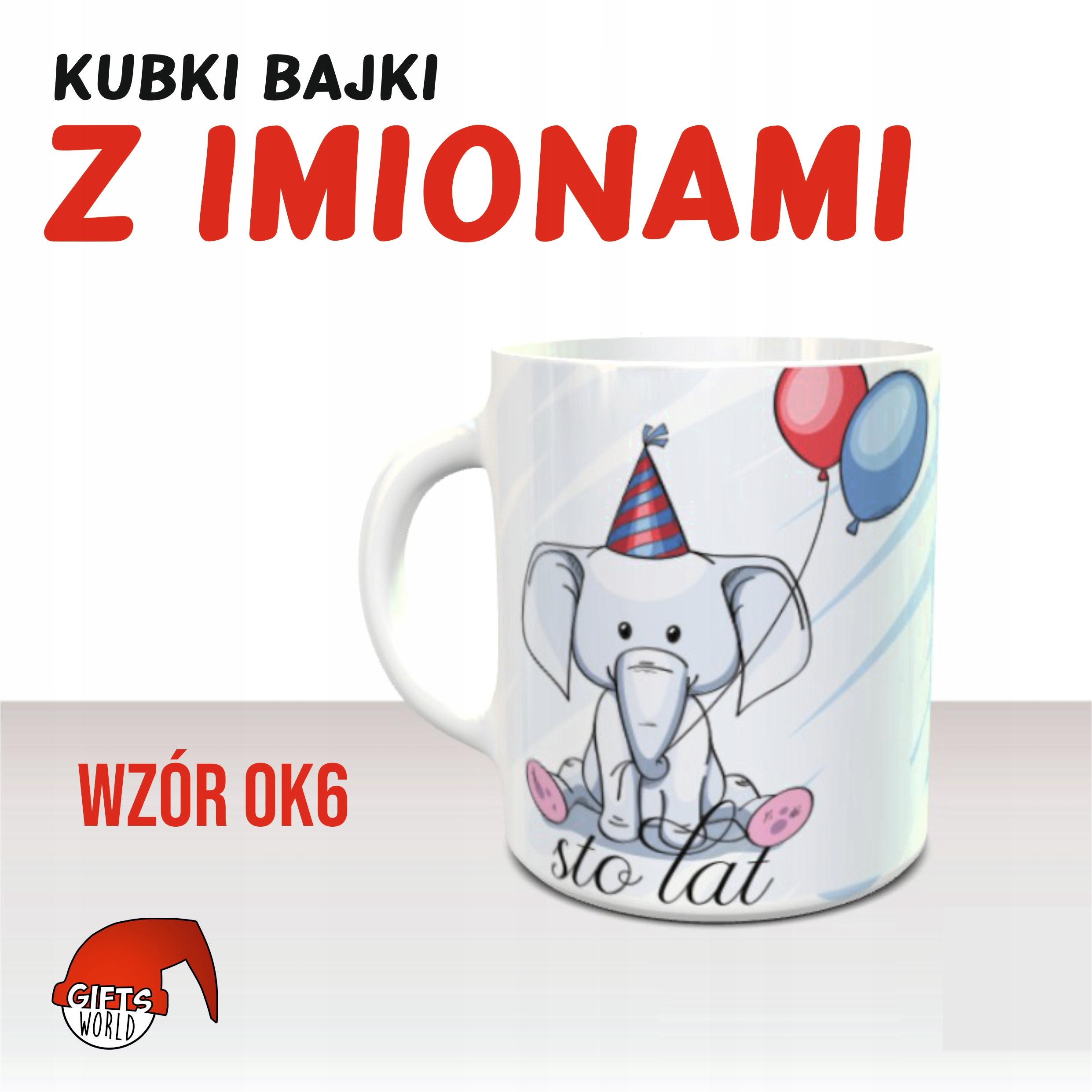 Kubek z imieniem, prezent na urodziny, super wzory Materiał wykonania ceramika