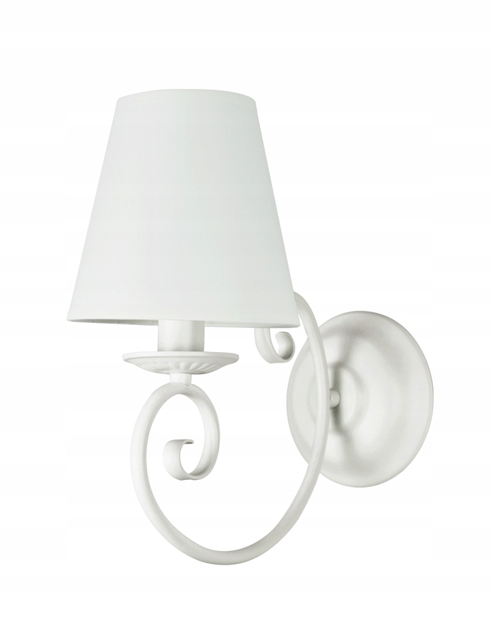 Biała lampa na ścianę kinkiet prowansalski DOMINO