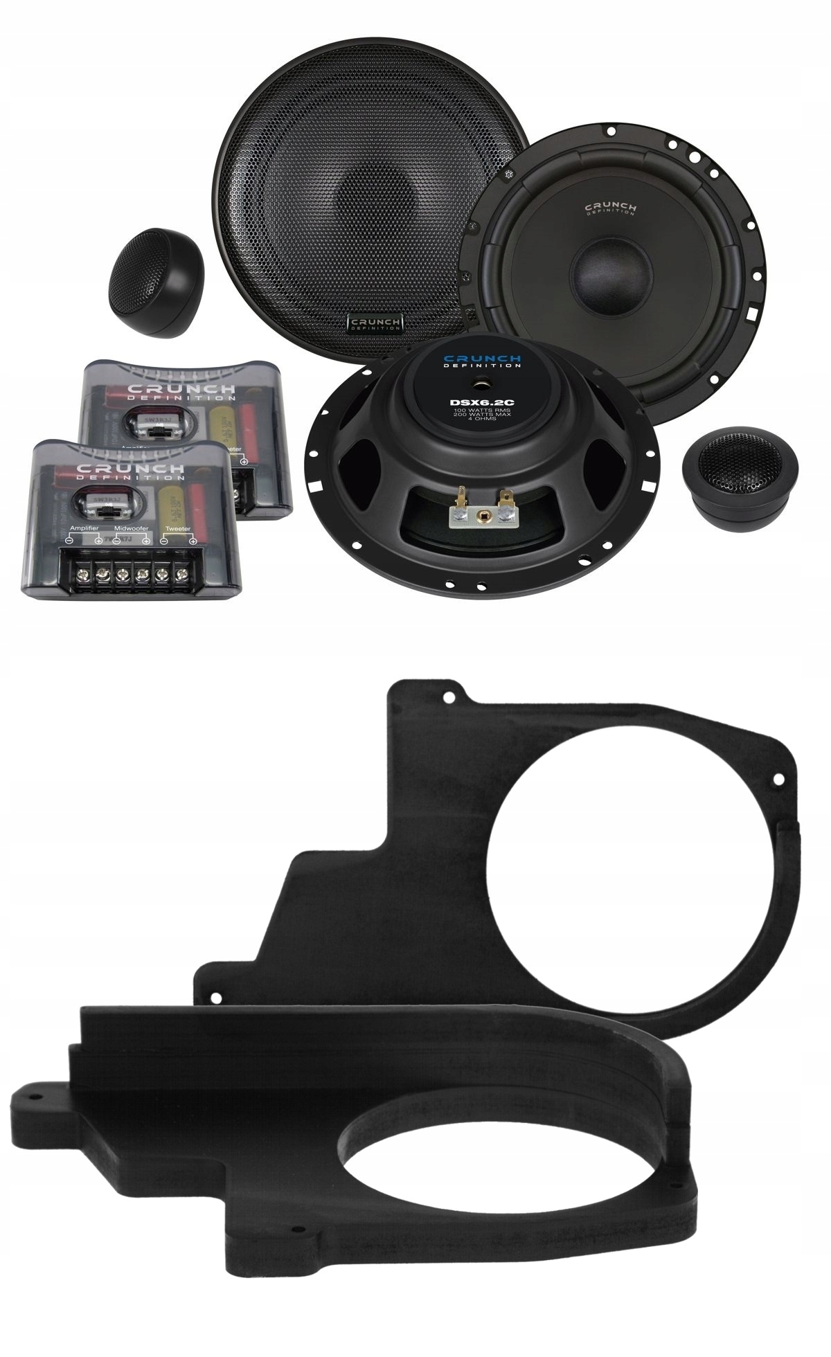 Automobilové reproduktory 165 mm Crunch DSX6.2C Bmw 3er 5 E39 Predné Vzdialenosti
