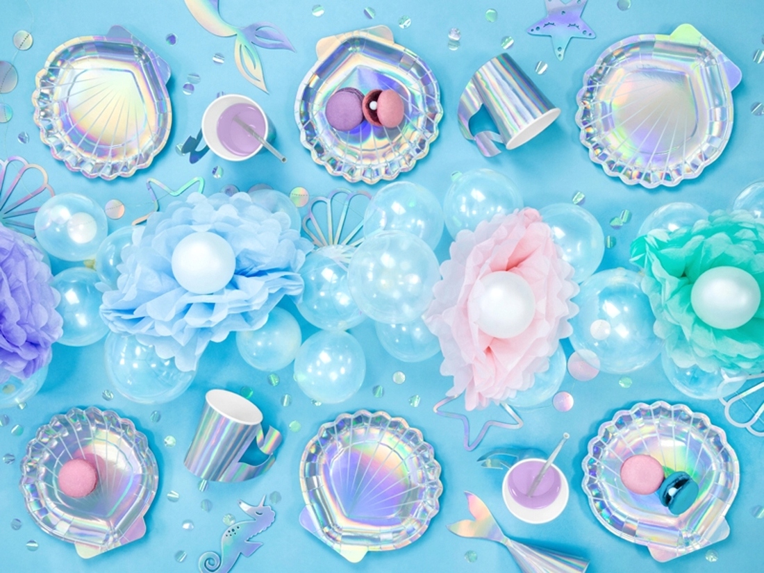 GIRLANDA BANER OPALIZUJĄCY MERMAID SYRENKA-0534 Długość 165 cm