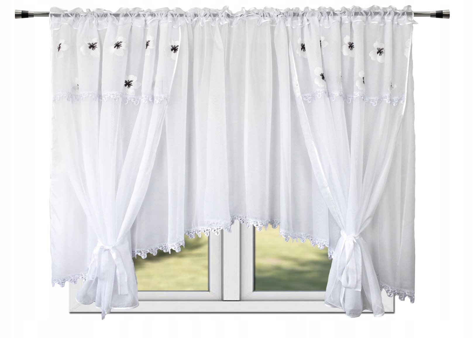 

Gotowa Firana Dwuwarstwowa Gipiura Firany 400x160