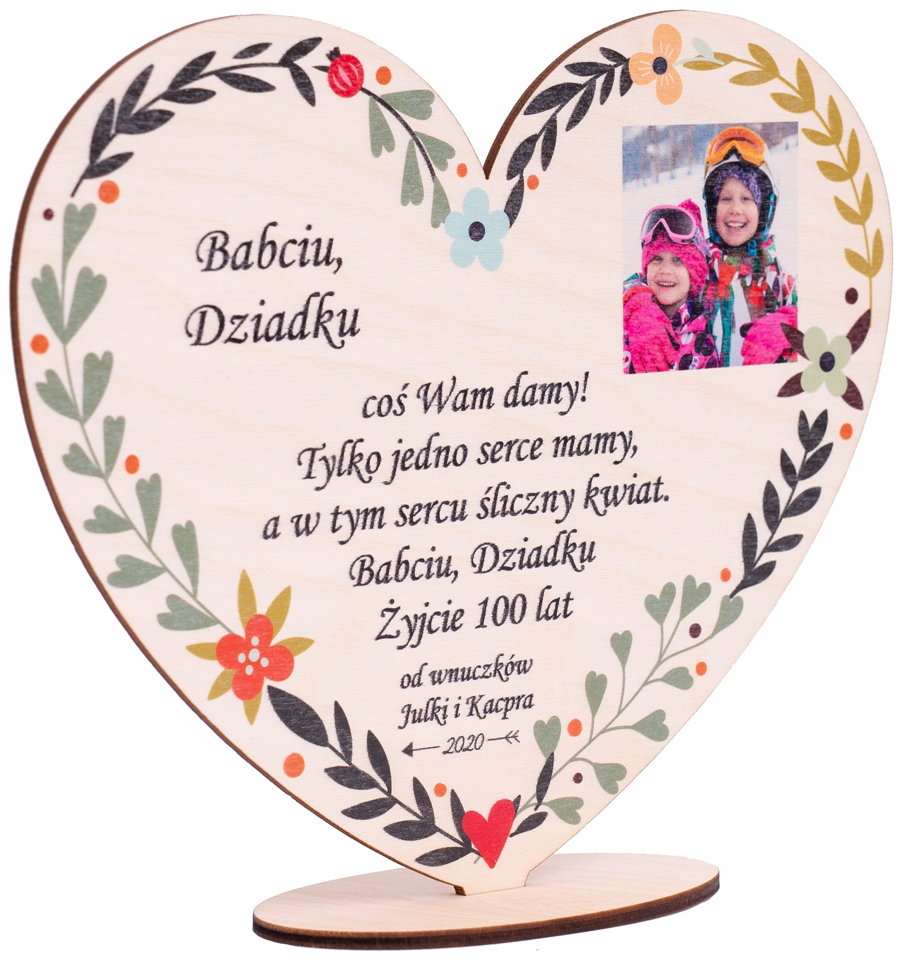 

Prezent na Dzień Babci Dziadka Drewniana Statuetka