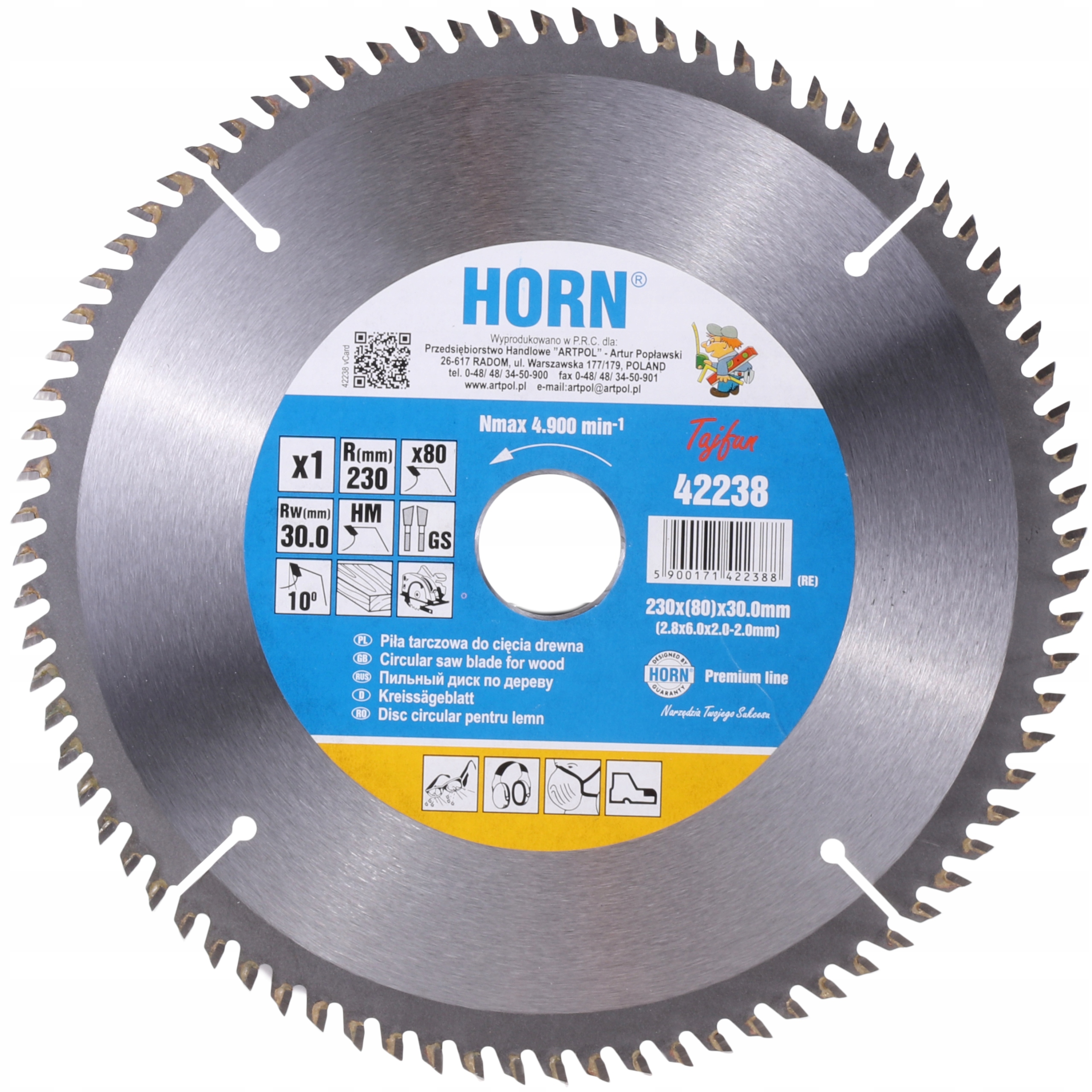 TARCZA WIDIOWA 315x30,0 PIŁA DO CIĘCIA DREWNA 80 T Marka Horn