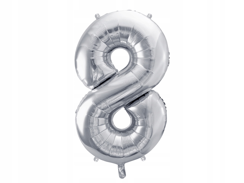 

Balon foliowy Cyfra 8 srebrna 86 cm
