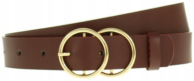 

Szeroki damski Długi Pasek Skórzany Brązowa Śliwka