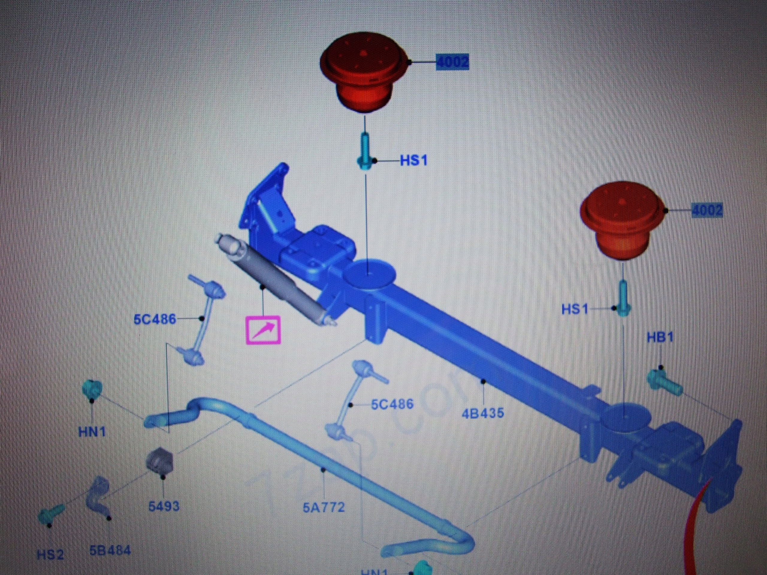 ODBOJ BALWANEK RESORA FORD CUSTOM 2 0TDCI 16 19rok Installation side rear