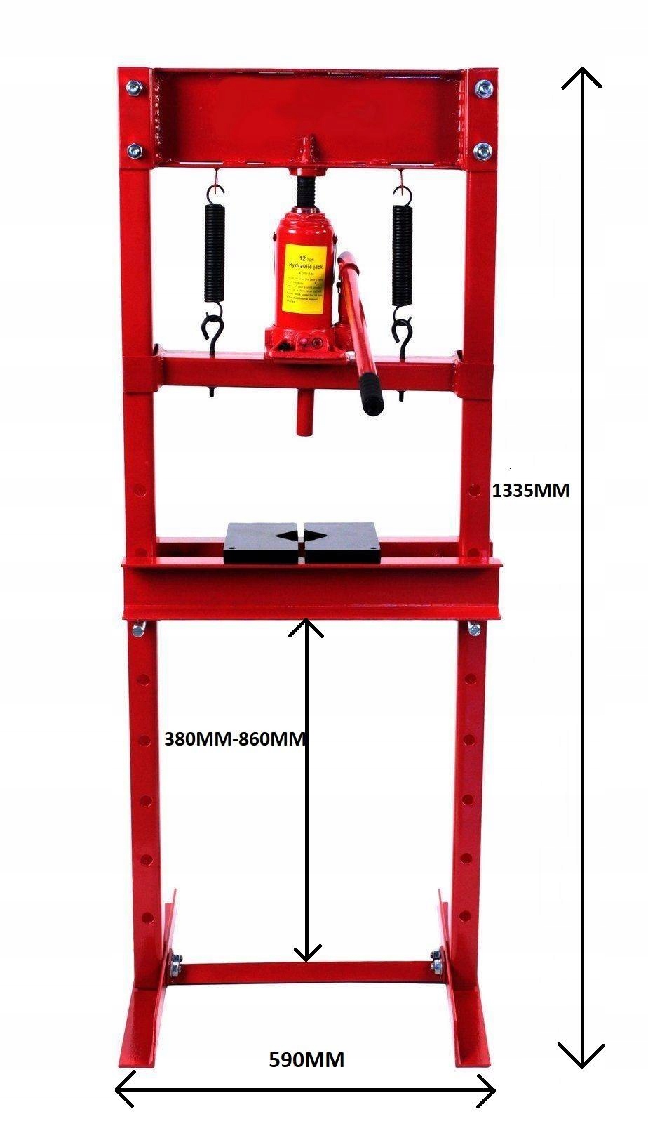 Prasa HYDRAULICZNA 12 TON 12T PRYZMY MOCNA PROFIL Producent code PH12TZB