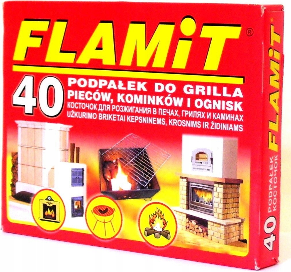 

Podpałka Rozpałka Biała Flamit 40 Kostek Kominek