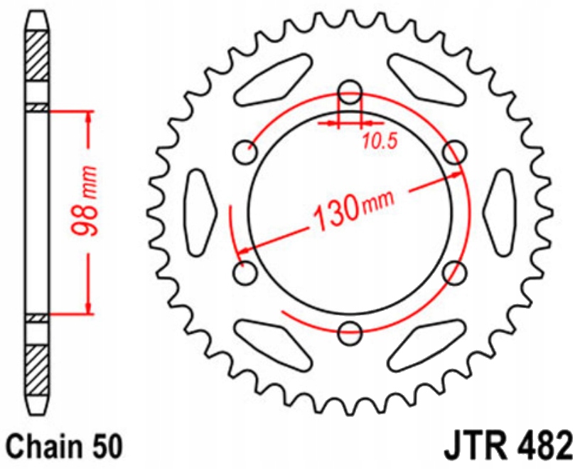 Zadní ozubené kolo 530 Jtr 47Z Kawasaki H2 750 72-75