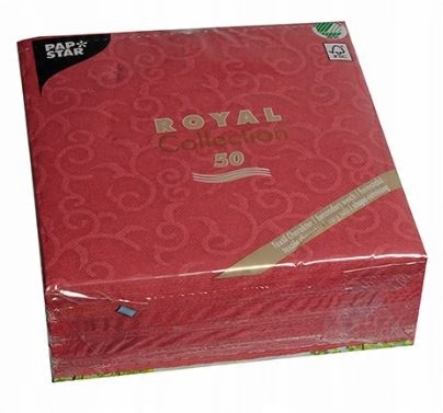 

Serwetki Royal 40x40cm Bordowe wzór Casali 50szt