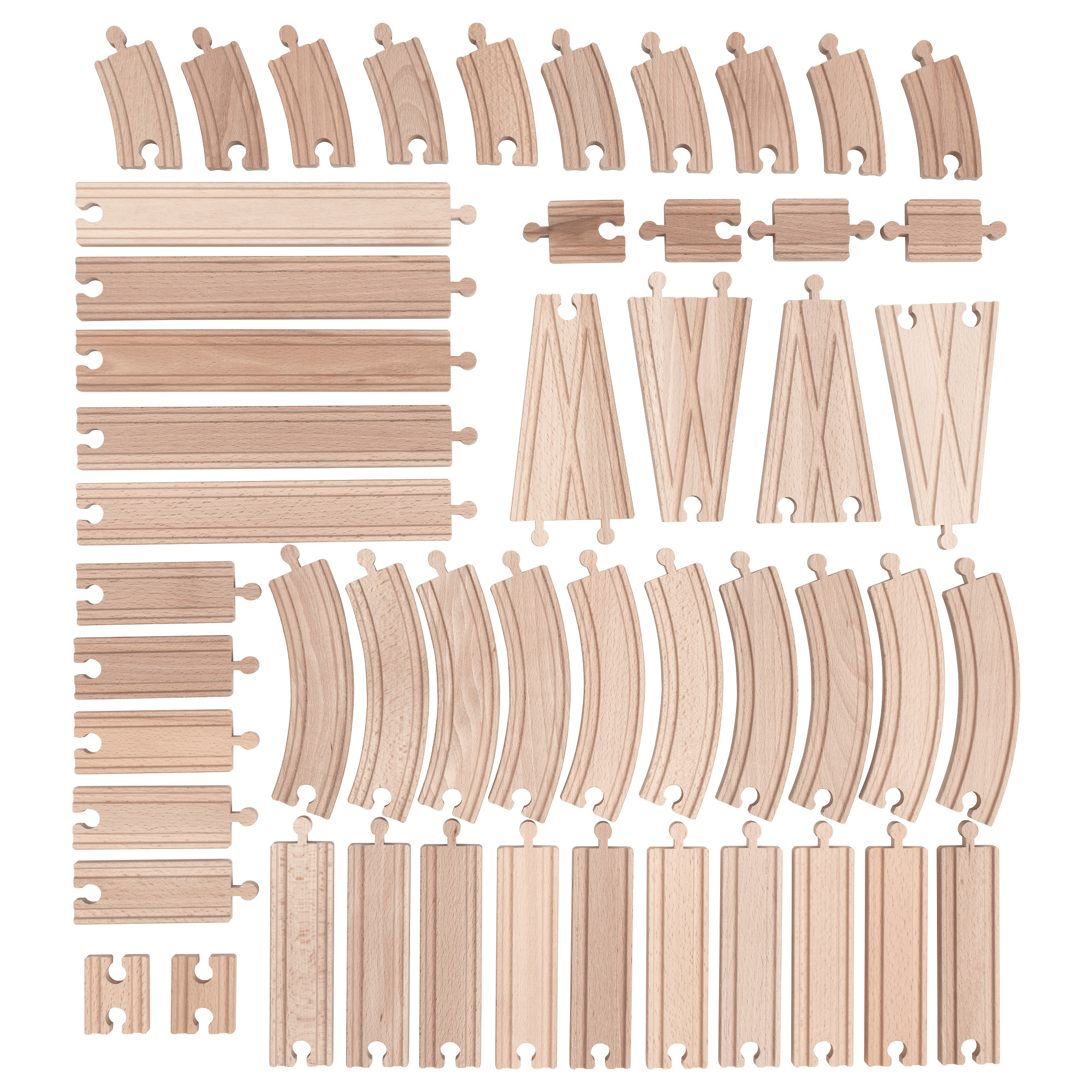 Drewniane tory szyny IKEA kolejka 50 elementów Seria LILLABO