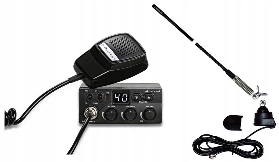 RADIO CB MIDLAND M ZERO ANTENA SIRIO MONTAZOWA