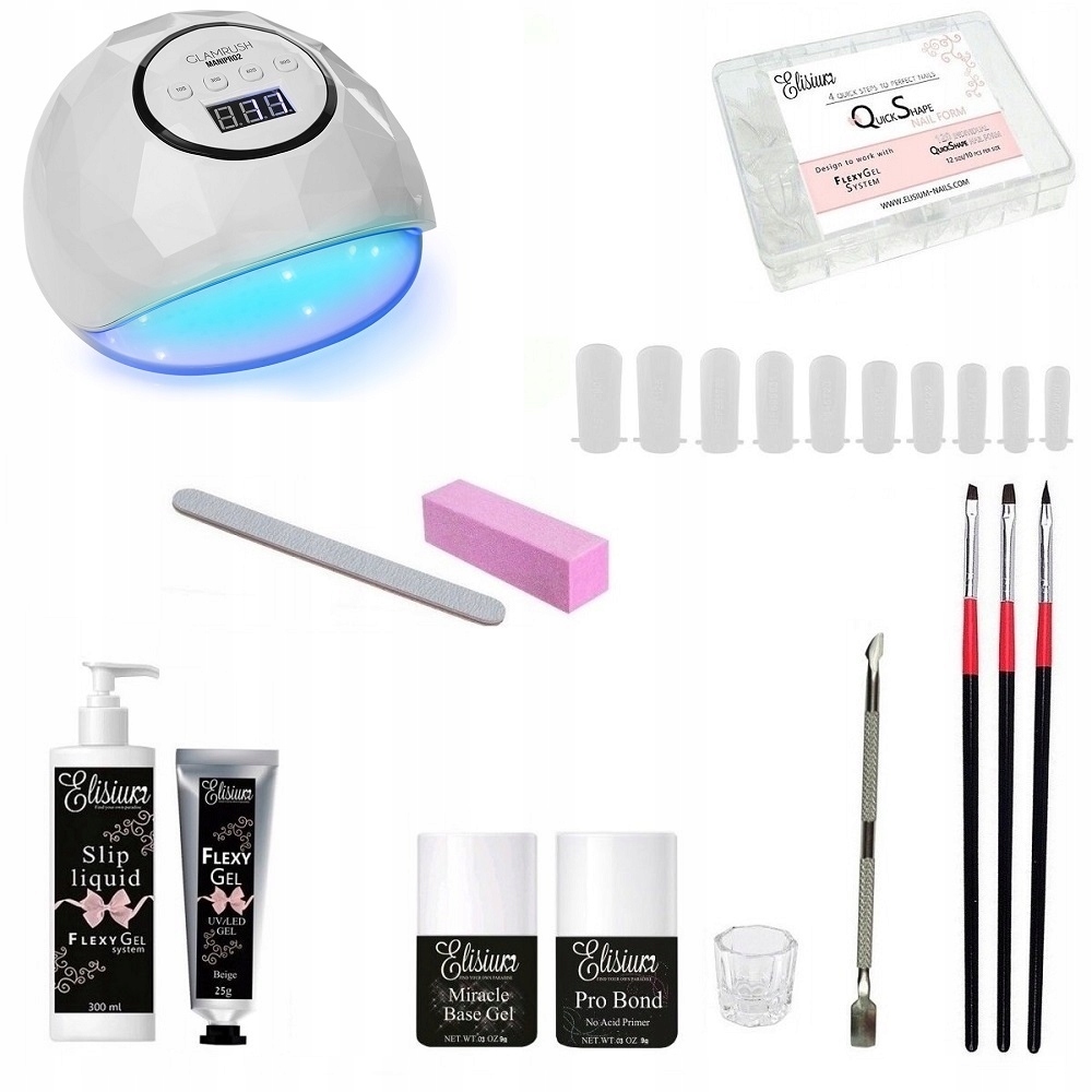 

Elisium Zestaw z Lampą Flexy Gel 25g Formy 10 Szt