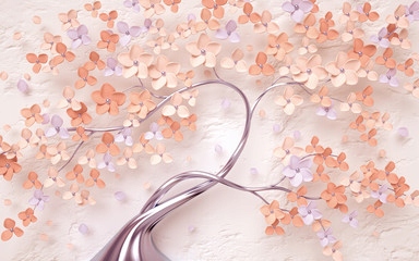 

Fototapeta 3D Drzewo Złote Kwiat Grafika 130wzoRÓW