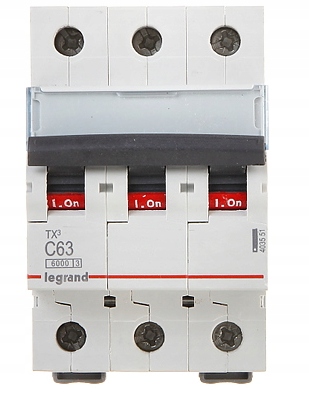 Legrand TX3 Wyłącznik Nadprądowy 3P C63A S303