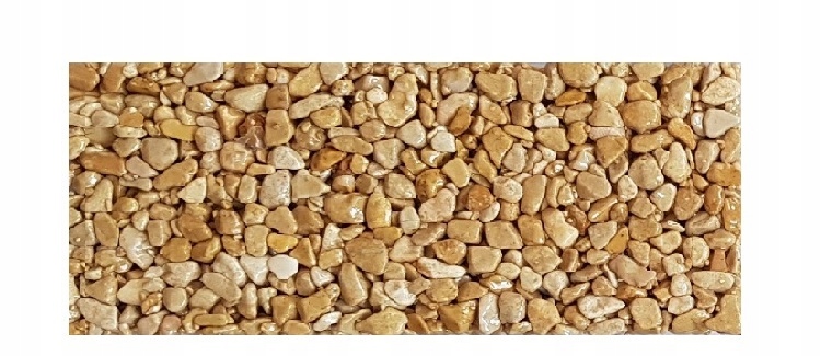 Kamenná mramorová drť koberec 4-8 mm Giallo Mori 25 kg