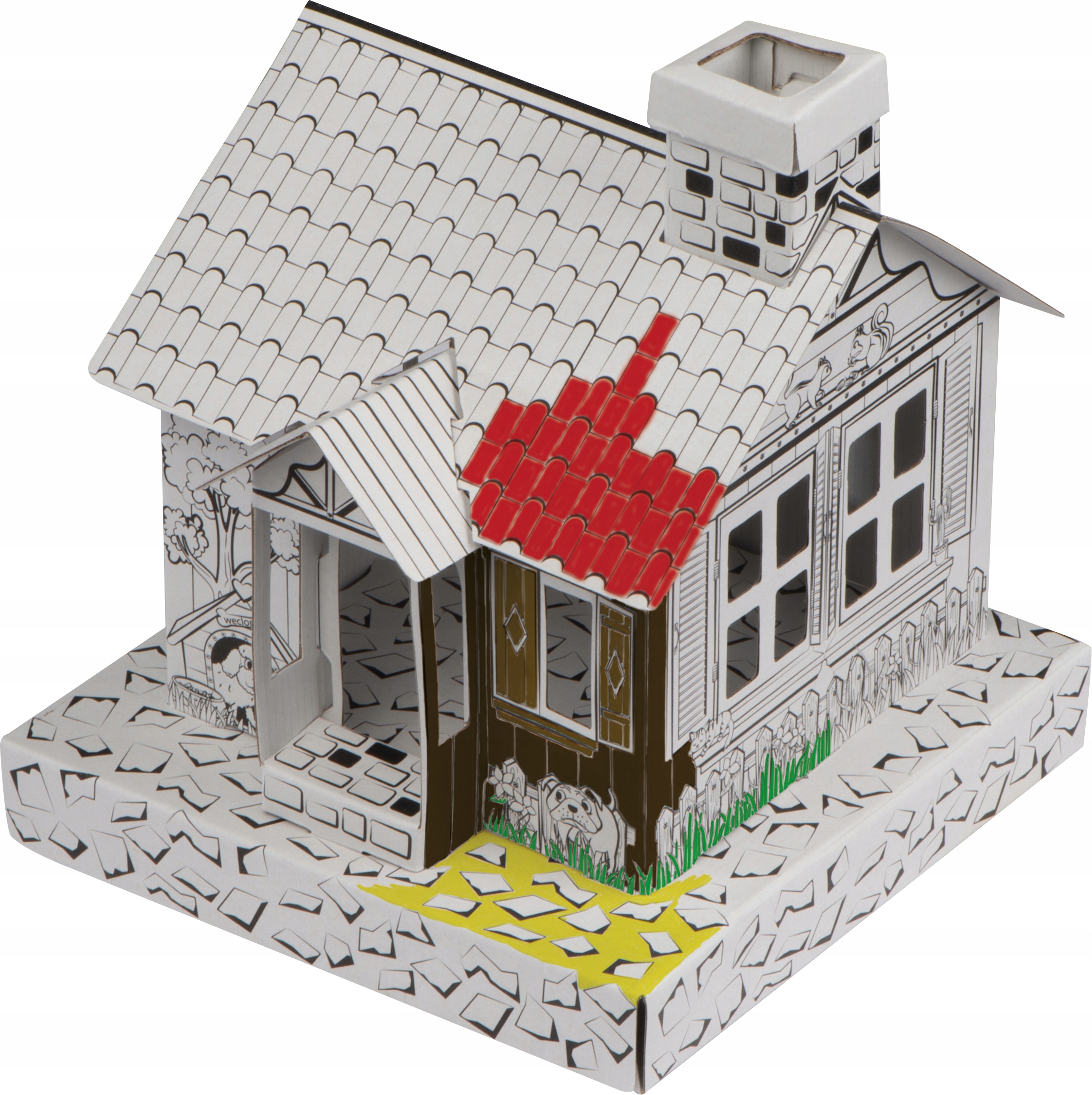 

Kartonowy domek Do Malowania składania kreatywny