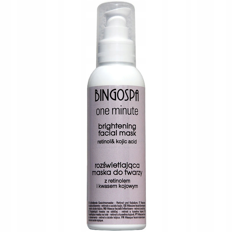 

Rozświetlająca Maska Retinol Kwas Kojowy Bingospa