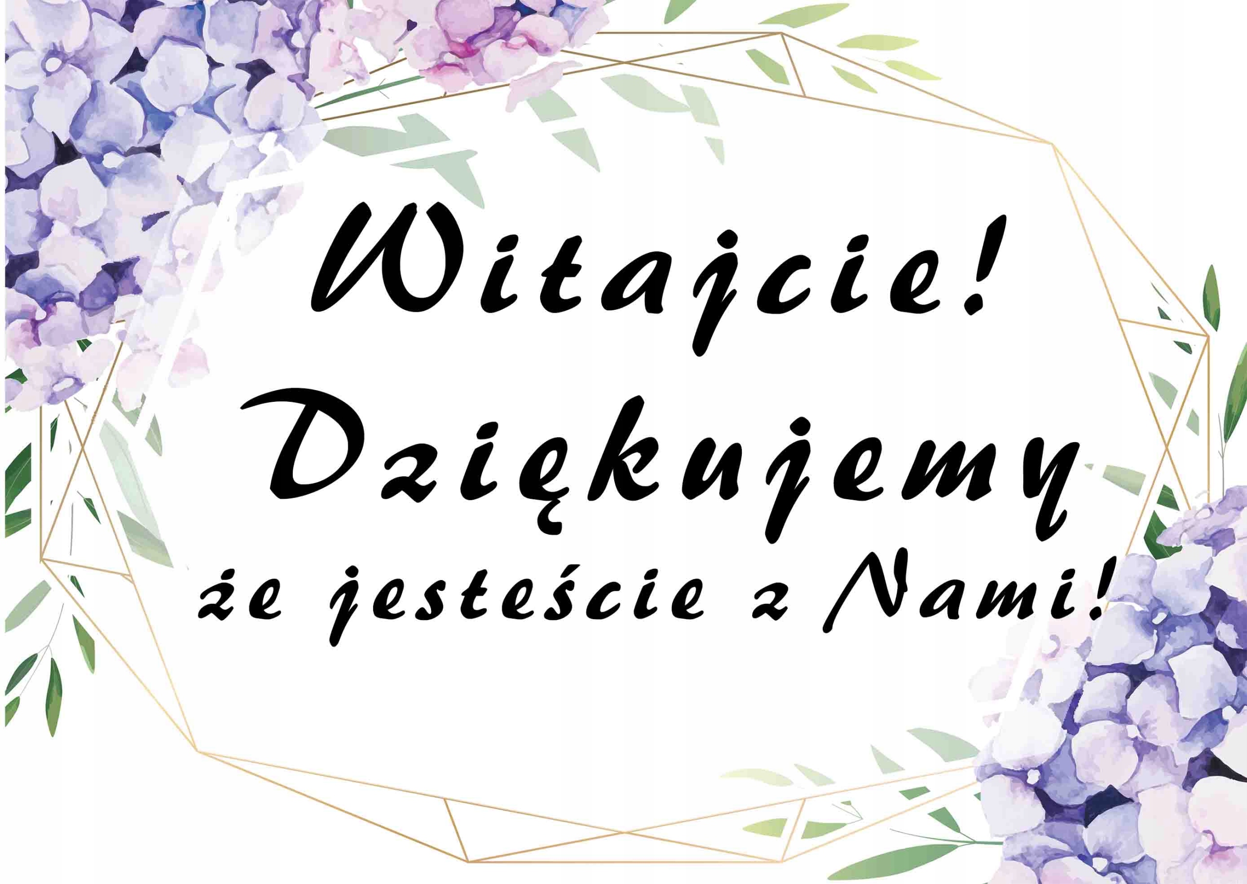 Plakat Witamy powitalny 50x70 Gości tablica