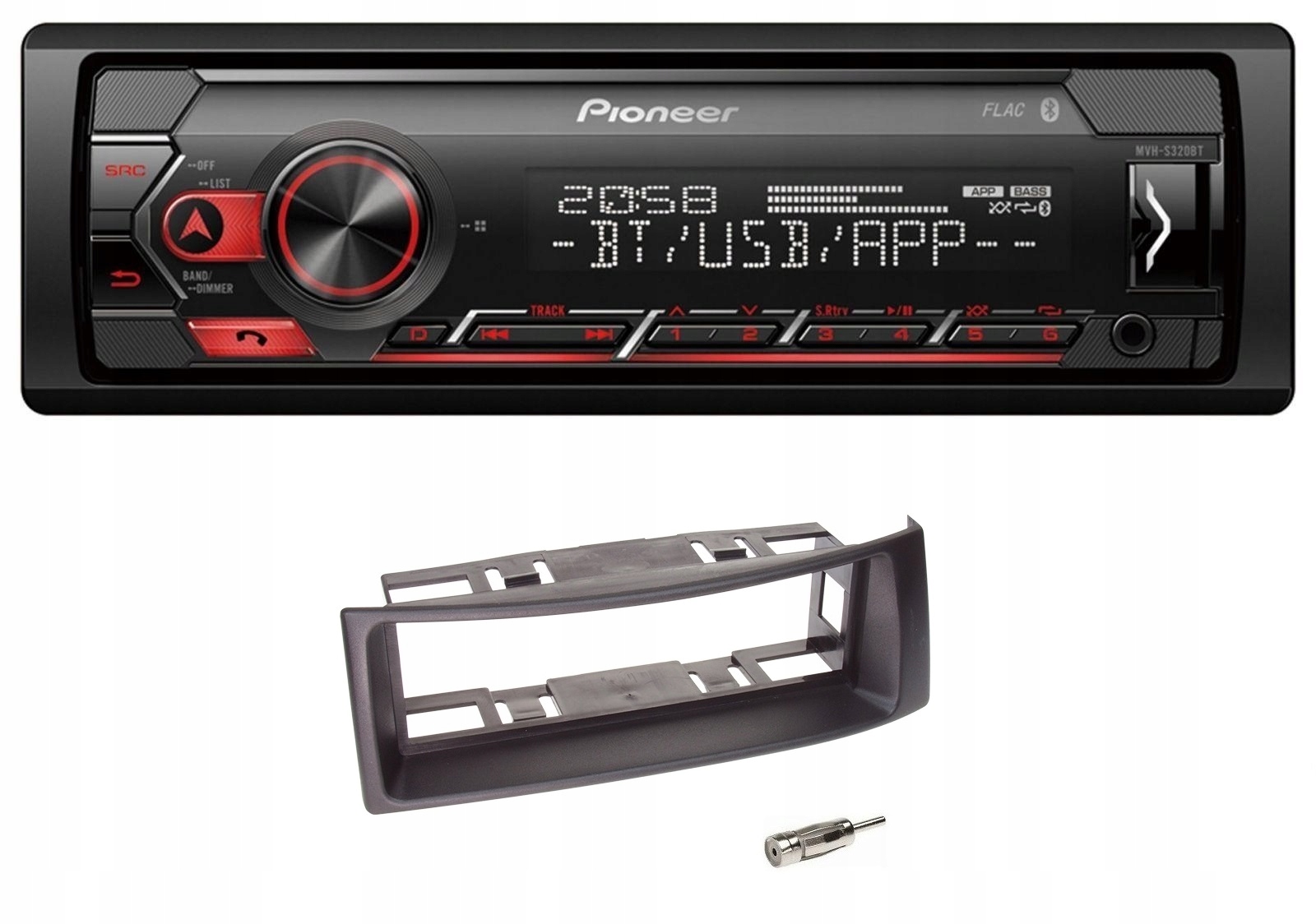 Bluetooth autorádio Renault Megane 1 1993-2003 Pioneer MVH-S320BT