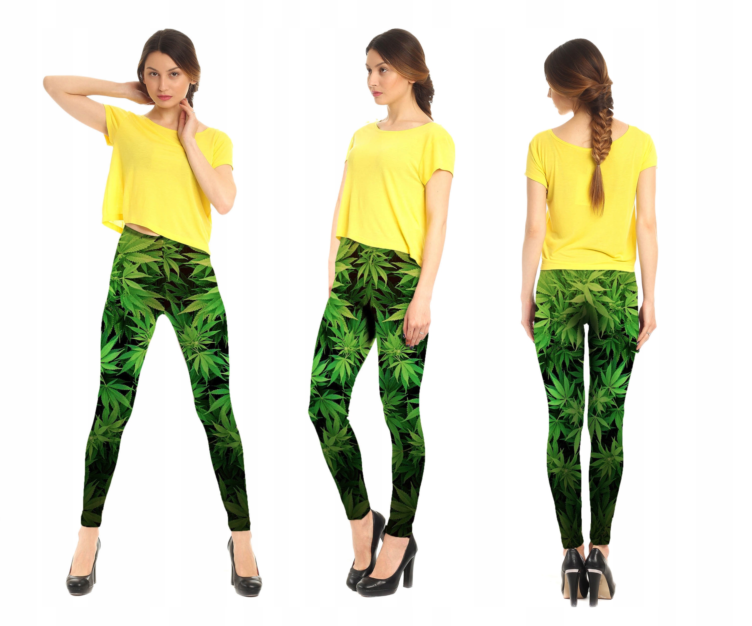 

Legginsy Nadruk Fullprint Zielona Trawka Super Hit