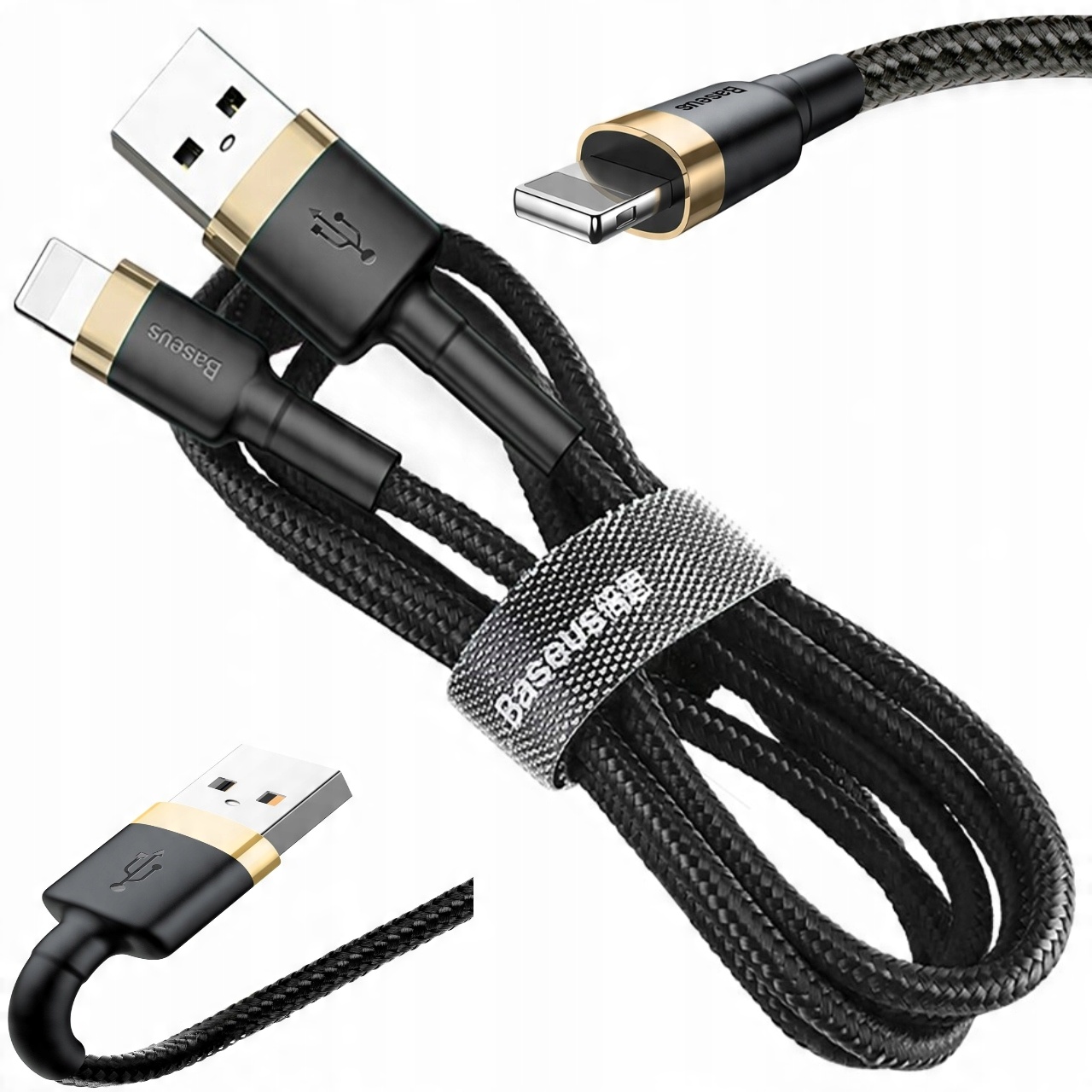 

Baseus Nylonowy Kabel 2.4A 1M Do Iphone Lightning