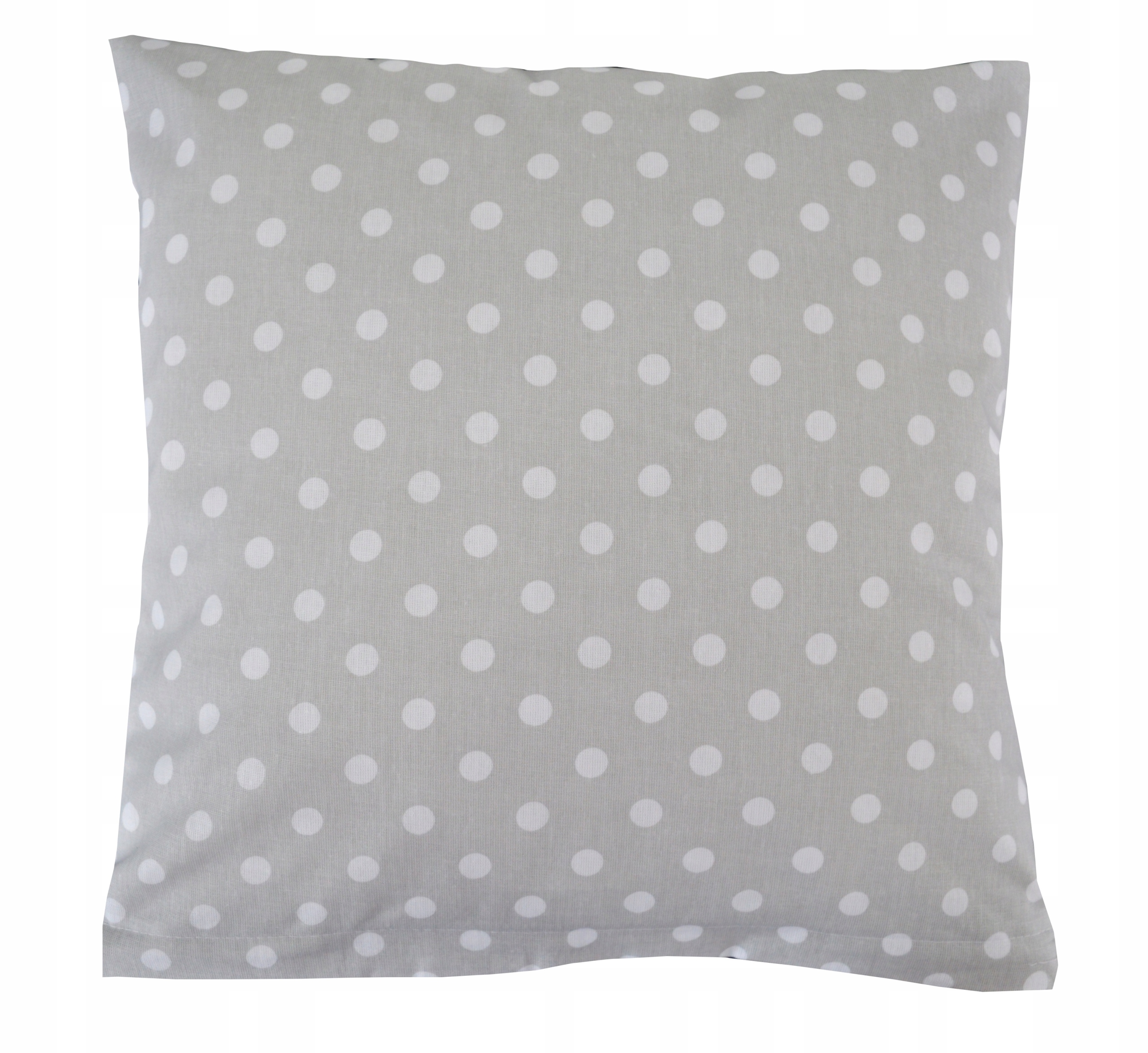 Poduszka poszewka bawełna grochy szare